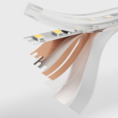 Tagra | Economy LED Strip Light | 120 LEDs p/m | 12V | IP65 | 9.6W/m | 5 & 50M Reels  - ES12-120-IP-StripLight-EXPLODE.jpg