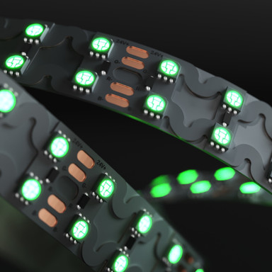 Tagra | Pro LED Strip Light | S Bend 15 | 168 LEDs p/m | 24V | IP20 | 22W/m | RGB | 5M Reel - DR24-SBRGB-StripLight-ON.jpg