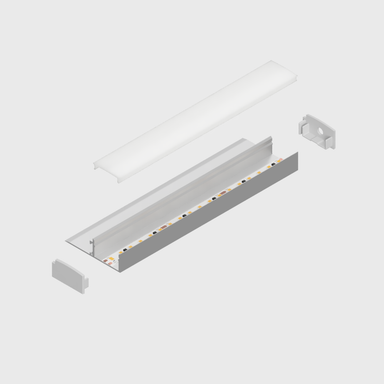 Tagra | TIL20 | Tile In | Large | 20.4 x 14.5mm | LED Profile | Silver Channel | Semi Clear Diffuser | 2 Metre - 2114-EXPLODE.png