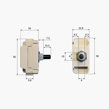 Varilight | TRIAC | 230V | Push On/Off | Switch Module | 0-100W | Max 6A | Single Colour - MH0.jpg