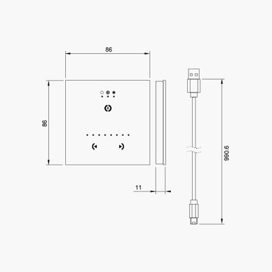 Nicolaudie | DMX | STICK-GU2 | LED Wall Plate | 128 Channel | 1 Zone - STICK-GU2.jpg