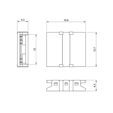 Tagra | LED Strip Solderless Connector | RGB+W | COB | 12mm | Tape to Tape | IP20 | Pack of 10 - CONSOL-RGBW-12MM-TT.jpg