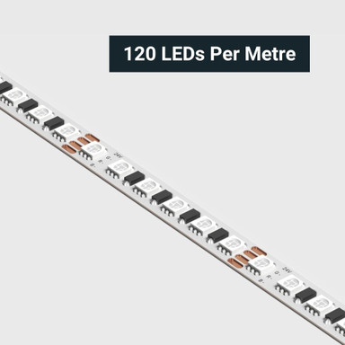 Tagra | Pro LED Strip Light | 120 LEDs p/m | 24V | IP20 | 11W/m | RGB | 5 & 50M Reels - TA24-RGB-120-StripLight-CLOSE.jpg