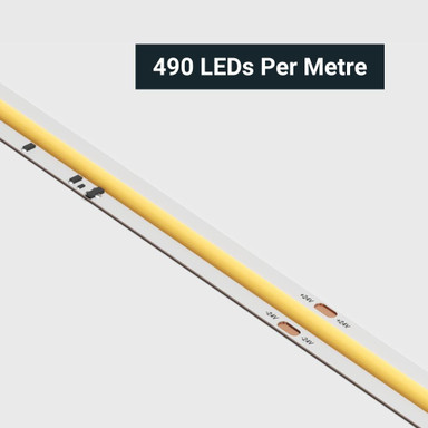 Tagra | Pro COB LED Strip Light | Long Run | 490 LEDs p/m | 24V | IP20 | 8W/m | 15M Reel - PC24-LR-StripLight-CLOSE.jpg