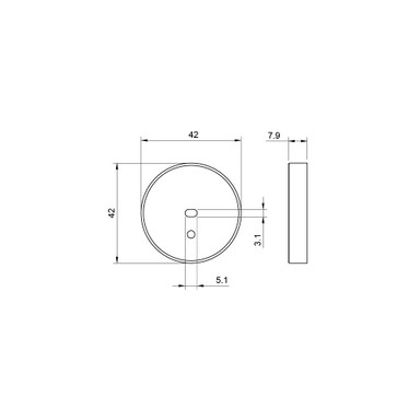 Tagra | T40 | LED Profile End Caps | Plastic | Pack of 4 - 4040CIRC-ENDCAP.jpg