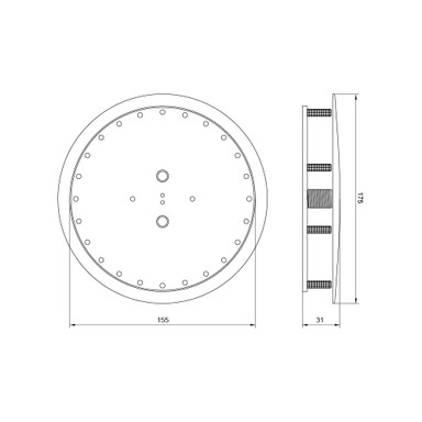 Tagra | Decor Dual Circ 25 | Large Disc Wall Mount Kit - NEON36025-DISC-LRG.jpg