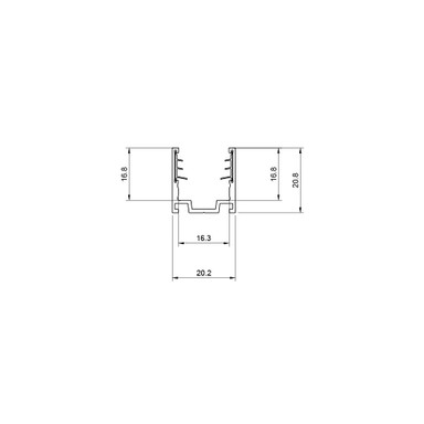 Tagra | Architectural 16 | LED Neon Mounting Track | Bendable | 1 Metre - NEONARC1617-ALUCHAN-BEND-1M.jpg