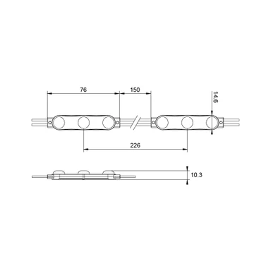 Tagra | LED Module String | Pro Series | 12V | IP66 | 1-3 Dot | 3000K or 6500k | 20 PCS - TM12-65K3MOD.jpg