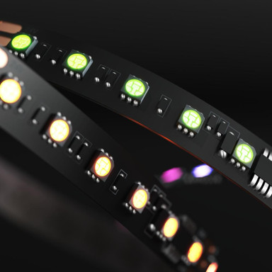 Tagra | Pixel LED Strip Light | 96 LEDs p/m | 16 pixels p/m | 24V | IP20 | 22W/m | RGB | 5 & 20M Reel - TD24-RGB-96-StripLight-ON.jpg