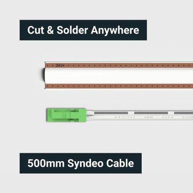 Syndeo by Tagra | LED Strip Light | Free Cut COB | 320 LED's p/m | 24V | IP20 | 11.2W p/m | 5M Reel - PPS24-FC-StripLight-CUT.jpg