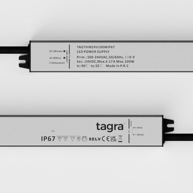 Tagra | 24V | 100W | Constant Voltage | Slimline | Non-Dimmable LED Driver | IP67 - TAGTHIN24V100WIP67_2.jpg