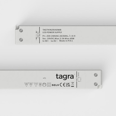 Tagra | 24V | 60W | Constant Voltage | Slimline | Non-Dimmable LED Driver | IP20 - TAGTHIN24V60WB_2.jpg