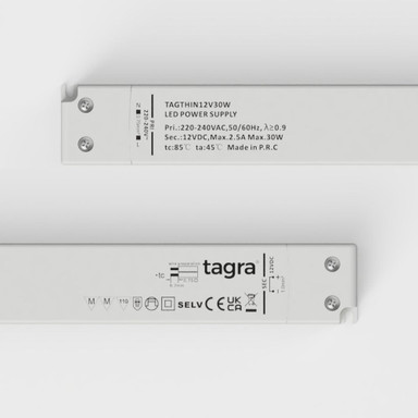 Tagra | 12V | 30W | Constant Voltage | Slimline | Non-Dimmable LED Driver | IP20 - TAGTHIN12V30W_2.jpg