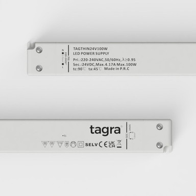 Tagra | 24V | 100W | Constant Voltage | Slimline | Non-Dimmable LED Driver | IP20 - TAGTHIN24V100W_2.jpg
