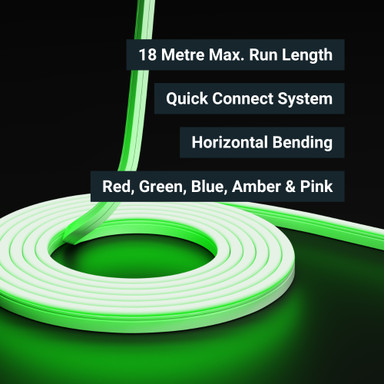 Tagra | Quick Connect LED Neon Flex | Horizontal 10 | 10x15mm | Single Colour | 24V | IP65 | 8W/m | 10M Kit - NEONMINI1015-W-50M-COIL.jpg