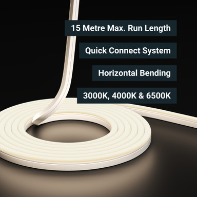Tagra | Quick Connect LED Neon Flex | Horizontal 10 | 10x15mm | 24V | IP65 | 8W/m | 10M Kit - NEONMINI1015-W-COIL.jpg