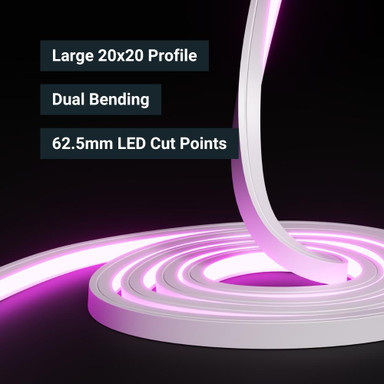 Tagra | Pro LED Neon Flex | Dual 20 | 20x20mm | RGB | 24V | IP67 | 15.4W/m | 5M Kit - NEONDUAL2020-RGBW-SPEC1.jpg