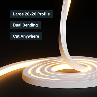 Tagra | Pro LED Neon Flex | Dual 20 | Cut Anywhere | 20x20mm | 24V | IP67 | 15.4W/m | 5M Kit - NEONDUAL2020-W-SPEC1.jpg