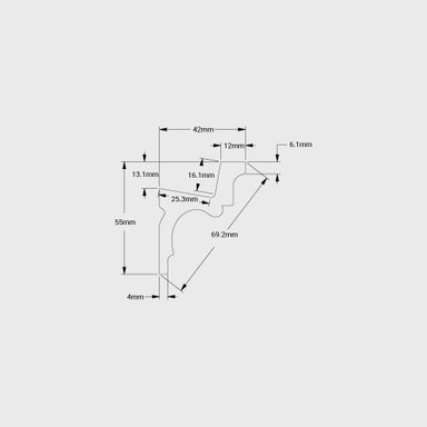 Orac | C323 | Small Cornice Coving | High Density Polyurethane | 2 Metres - TAGC323.jpg
