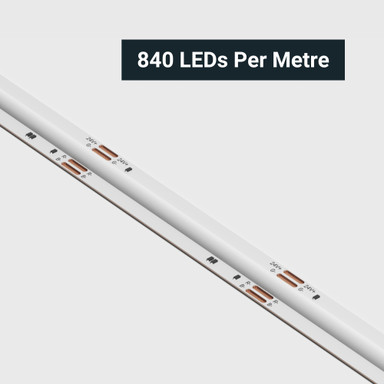 Tagra | Pro COB LED Strip Light | 840 LEDs/m | 24V | IP20 | 15.8W/m | RGB | 5 & 50M Reels - PC24-RGB-StripLight-CLOSE.jpg