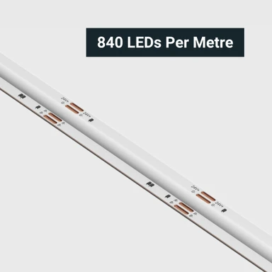 Tagra | Pro LED Strip Light | Pro COB | 840 LEDs/m | 24V | IP20 | 15.8W | RGB | 5 & 50M Reels - PC24-RGB-StripLight-CLOSE.jpg