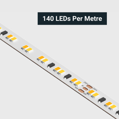 Tagra | Pro LED Strip Light | Pro SMD | 140 LEDs/m | 24V | IP20 | 14.3W/m | CCT | 5 & 50M - PS24-236K140-StripLight-CLOSE.jpg
