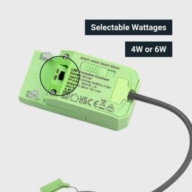Tagra | Fire Rated | Slim | Integrated LED Downlight | 4-6W | CCT Switchable - ID-SPD_WATT.jpg