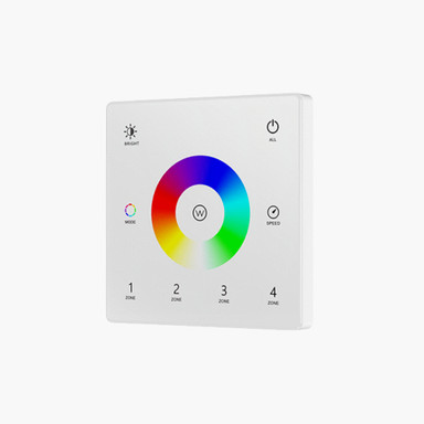 Tagra | RF 2.4GHz | Battery Powered | LED Wall Plate | RGB+W | 4 Zones - BP4RGBW-W-FRONT.jpg