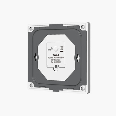 Tagra | RF 2.4GHz | Battery Powered | LED Wall Plate | RGB+W | 4 Zones - BP4RGBW-W-BACK.jpg