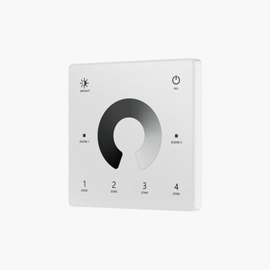 Tagra | RF 2.4GHz | Battery Powered | LED Wall Plate | Single Colour | 4 Zones - BP4SC-W-FRONT.jpg
