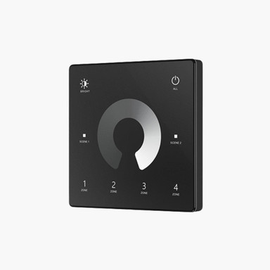 Tagra | RF 2.4GHz | Battery Powered | LED Wall Plate | Single Colour | 4 Zones - BP4SC-B-FRONT.jpg