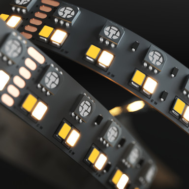 Tagra | Precision LED Strip Light | 252 LEDs p/m | 24V | IP20 | 49.5Wp/m | RGB+2700-6500K | 5M Reel - PP24-DR-RGBCCT-StripLight-ON.jpg