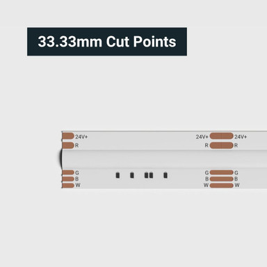 Cut to Size by Tagra | Pro COB LED Strip Light | 840 LEDs p/m | 24V | IP20 | 18.5W/m | RGB+W | Custom - TP24-RGBW-COB-StripLight-CUT.jpg