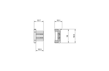 Syndeo by Tagra | Edge Duo | Light Bar End Caps | Plastic | Pack of 4 - SYN-RSLB-ENDCAP.jpg