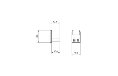 Syndeo by Tagra | Rear Glass Shelf | Linear Joinery Light End Caps | Pack of 4 - SYN-GSLB-ENDCAP.jpg