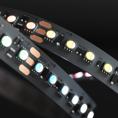 Tagra | Pixel LED Strip Light | 120 LEDs p/m | 20 pixels p/m | 24V | IP20 | 30W/m| RGB+W | 5M - TD24-RGBW120-StripLight-ON.jpg
