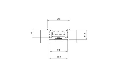 Tagra | 20 x 10mm | Recessed | LED Diffuser | Silicone  | 20 & 50 Metre - SILP2010.jpg