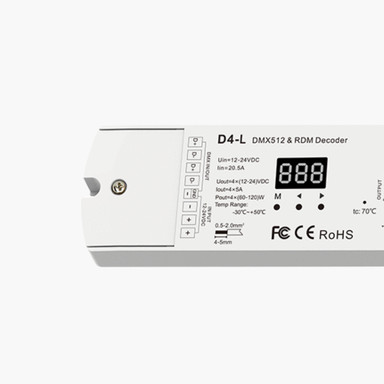 Tagra | DMX | 12-24V | LED Decoder | 4 Channel | 6A | RGB+W | IP20 - 4CH6ADMXDEC_LEFT.jpg