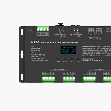 Tagra | DMX | 12-24V | LED Decoder | 12 Channel | 5A | RGB | IP20 - 12CH5ADMXDEC_LEFT.jpg