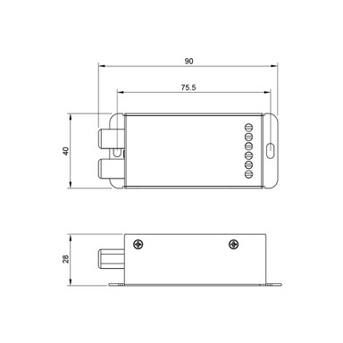 Tagra | RF 2.4GHz | 12-24V | In Line | LED Dimmer | 2 Channel | 10A | 
CCT Tunable White - 2CH10ADIM.jpg