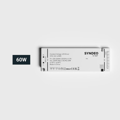 Syndeo by Tagra | 24V | Plug & Play LED Driver | With UK Plug | IP20 - SYN-24V-B-60W_TOP.jpg