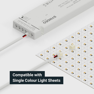 Syndeo by Tagra | 24V | Power Cable for Single Colour LED Light Sheets | Syndeo Connector - SYN-LS24-PC_SHEET.jpg