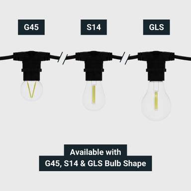 Tagra | Core Series | Connectable LED Festoon Kit | Black | IP44 | Filament Lamps - FEST-FIL-B_BULBS.jpg