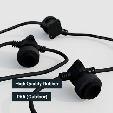 Tagra | Pro Series | Connectable LED Festoon Kit |  Black | IP65 | Clear Filament Lamps - FESTAHD-CLEAR_MATERIAL.jpg