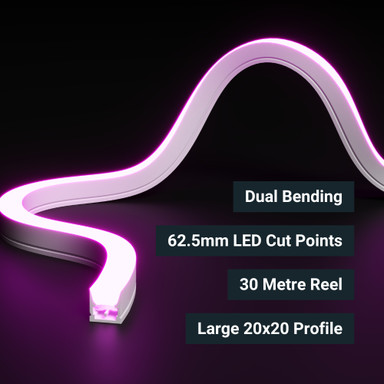 Tagra | Pro LED Neon Flex | Dual 20 | 20x20mm | RGB | 24V | IP67 | 15.4W/m | 30M - NEONDUAL2020-30M-RGB-SPEC.jpg
