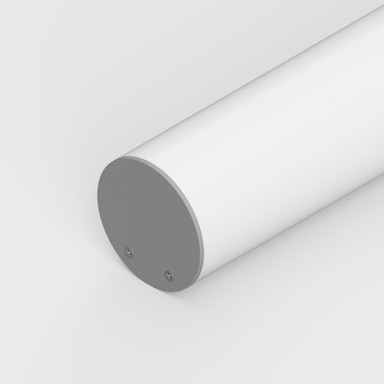 Tagra | T60 | LED Profile End Caps | Plastic | Pack of 4 - 6060CIRC-ENDCAP-SIL-ON.jpg