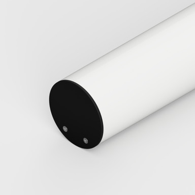 Tagra | T60 | LED Profile End Caps | Plastic | Pack of 4 - 6060CIRC-ENDCAP-BLK-ON.jpg