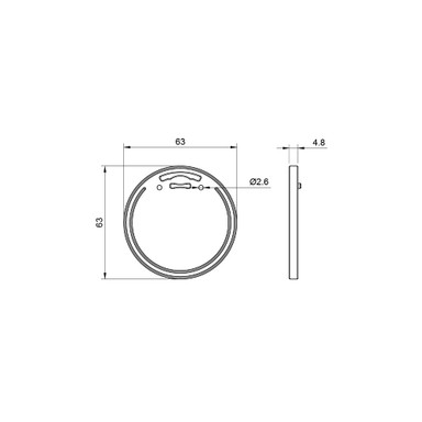Tagra | T60 | LED Profile End Caps | Plastic | Pack of 4 - 6060CIRC-ENDCAP__61897.jpg