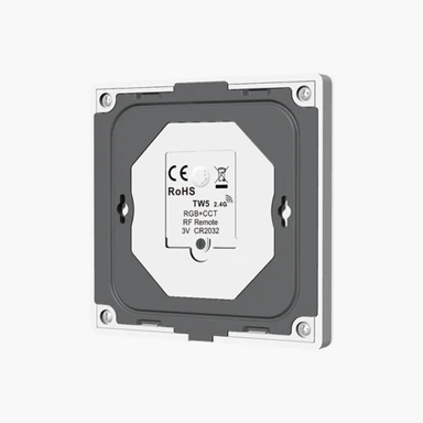 Tagra | RF 2.4GHz | Battery Powered | LED Wall Plate | RGB+CCT | 1 Zone | 4 Scenes - BP1ZRGBCCT-W-BACK.jpg
