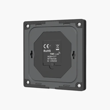 Tagra | RF 2.4GHz | Battery Powered | LED Wall Plate | RGB+CCT | 1 Zone | 4 Scenes - BP1ZRGBCCT-B-BACK.jpg
